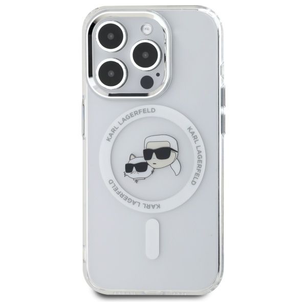 Etui Karl Lagerfeld do iPhone 15 Pro, Biały, MagSafe zdjęcie 3