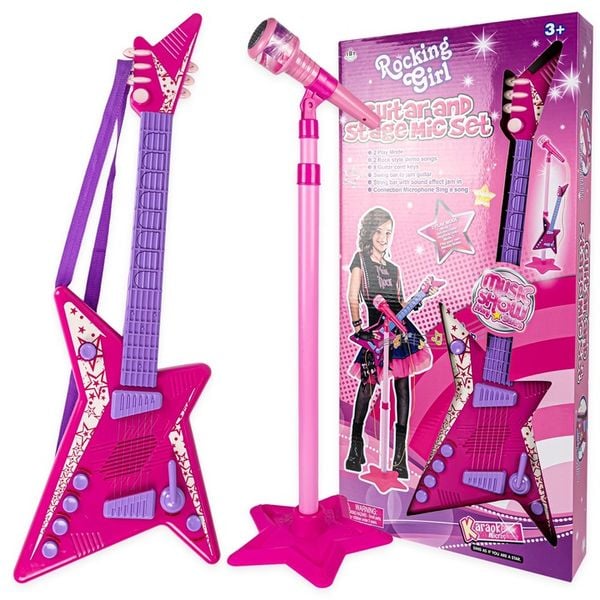 Gitara elektryczna karaoke mikrofon dla dzieci zdjęcie 1