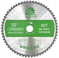 Tarcza Piła do drewna widiowa WALTER 254x30 z60