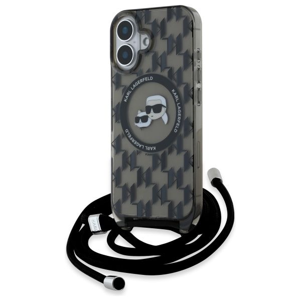Etui Karl Lagerfeld do iPhone 16, Czarny, MagSafe zdjęcie 1