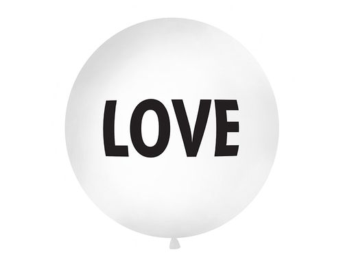 Balon 1 m, Love, biały na Arena.pl