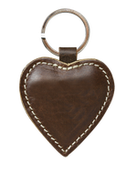 skórzany brelok - serce hg010 brown