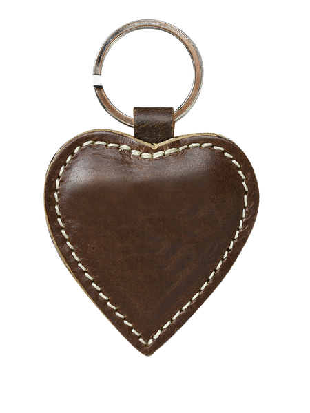 skórzany brelok - serce hg010 brown zdjęcie 1