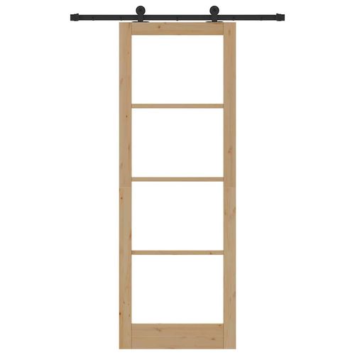 Drzwi przesuwne ORKDAL Brązowy 83 x 232 cm Drewno i metal na Arena.pl