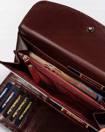 elegancki, duży portfel damski ze skóry naturalnej - peterson na Arena.pl