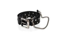 Pasek Pas Skórzany Z Ćwiekami Łańcuchem Bdsm