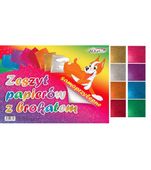 ZESZYT PAPIERÓW Z BROKATEM  SAMOPRZYLEP. ALIGA