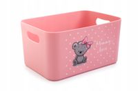 Kosz na zabawki "Mommy love" [pastelowy różowy]