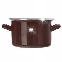 Garnek Emaliowany do Gotowania Tradycyjny na Gaz Indukcję 16 cm 1,4L