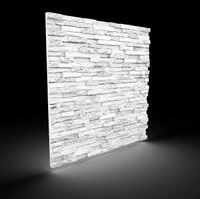 BIAŁE Dekoracyjne Panele Ścienne 60x60 - KAMIEŃ