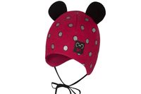 BROEL Elisabetta czapka dla dziewczynki na jesień uszka czerwona 44-46