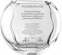 Wazon z grawerem PREZENT podziękowanie dla Emeryta