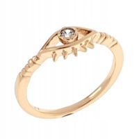 1745a Pierścionek 18,00mm złoty zaręczynowy pozłacany 18k Xuping