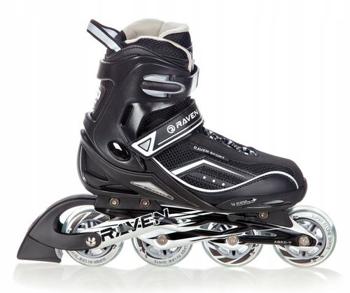 Rolki Regulowane RAVEN Total Black 43-46 Kauczuk na Arena.pl