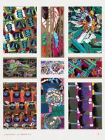 Plakat 75x100cm Kwiaty Art Deco v.17, Bénédictus Vintage do Salonu