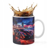 KUBEK CERAMICZNY 330ML DRUK - AUTA SUPER SAMOCHODY PLAŻA MIASTO NOC