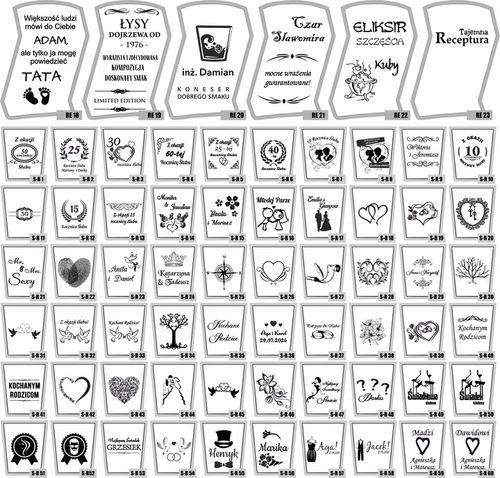 KARAFKA DO WHISKY Z GRAWEREM 6 SZKLANEK URODZINY ŚLUB KAWALERSKI ŚWIADEK na Arena.pl