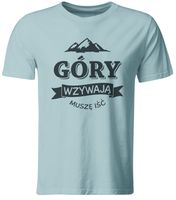 KOSZULKA GÓRY WZYWAJĄ, MUSZĘ IŚĆ, BŁĘKITNA, ROZ. XXL