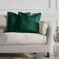 Zestaw 2 poszewek 45x45 butelkowa zieleń AmeliaHome VELVET glamour