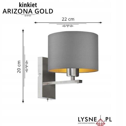 kinkiet ścienny ARIZONA GOLD na Arena.pl