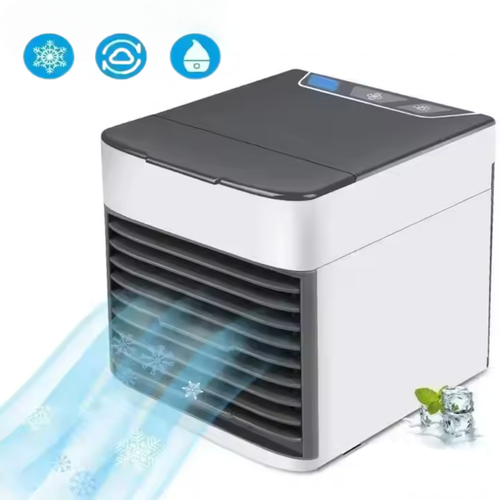 KLIMATOR MINI NA WODĘ I LÓD USB PRZENOŚNY MAŁY WENTYLATOR NAWILŻACZ 3W1 na Arena.pl