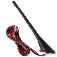Antena samochodowa dachowa krótka 18cm wzmacniacz ANT04 zewnętrzna radio
