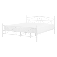Łóżko metalowe 180 x 200 cm białe RODEZ