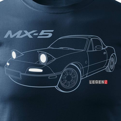 Koszulka z samochodem MAZDA MX-5 MX 5 męska granatowa REGULAR XL na Arena.pl