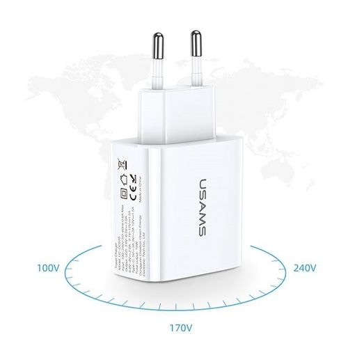 Ładowarka sieciowa USB+USB-C Fast Charging biała na Arena.pl