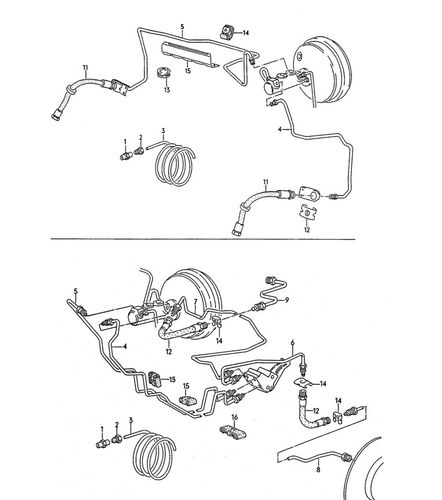 Volkswagen Passat B3 - bębny tył - zestaw przewodów hamulcowych miedzianych na Arena.pl