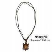 Naszyjnik na szczęście Żółwik Żółw Wisorek Amulet Drewno Wood Turtle Happy