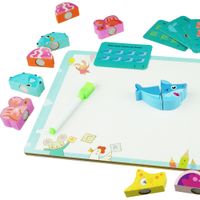 Drewniana układanka puzzle ryby morskie do krojenia na rzep tablica