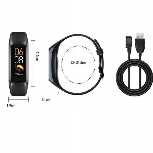 KROKOMIERZ SMARTWATCH OPASKA TLEN KCAL KROK AMOLED na Arena.pl