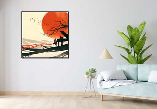 Plakat 100x100cm Pianistka na Arena.pl