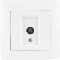 GNIAZDO TV VCX PODTYNKOWE Z UZIEMIENIEM LC 43 PRĄDOWE