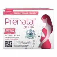 PRENATAL Primo dla kobiet planujących ciążę Foliany, jod, cynk 30 kapsułek