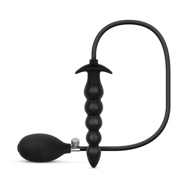 Anal Collection - Inflatable Anal Plug With Pump 20 Cm - Black zdjęcie 1