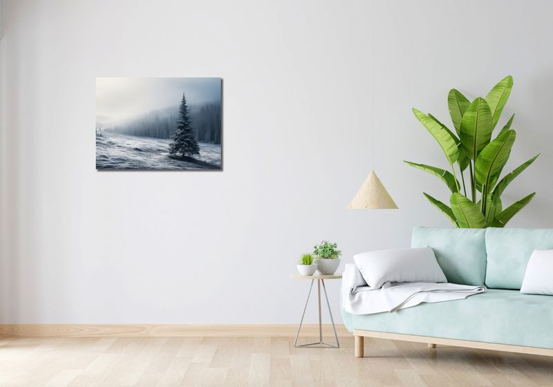 Obraz 70x50cm Samotna Choinka zdjęcie 2