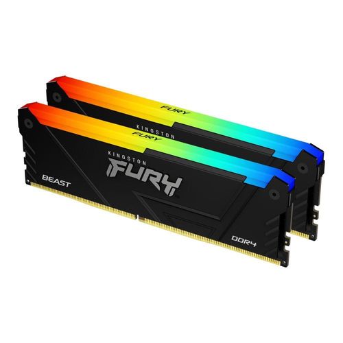 Pamięć DDR4 Kingston Fury Beast RGB 32GB (2x16GB) 3600MHz CL18 1,35V czarna na Arena.pl