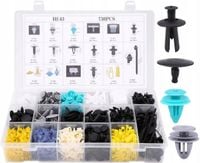 SPINKI KOŁKI KLIPSY SAMOCHODOWE TAPICERKI 730 ELEMENTÓW UNIWERSALNYCH