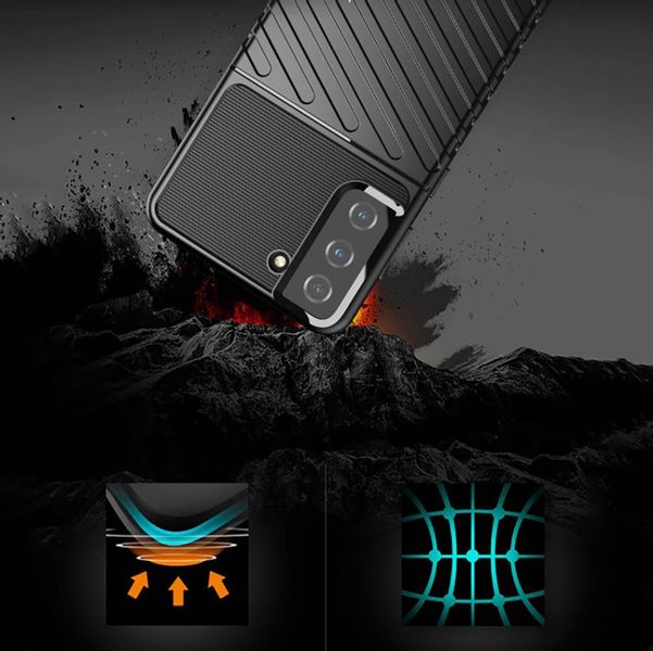Etui Samsung Galaxy S21+ Plus Pancerne Thunder Czarne zdjęcie 6