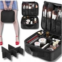 Pojemna duża kosmetyczka podróżna organizer kosmetyki kuferek