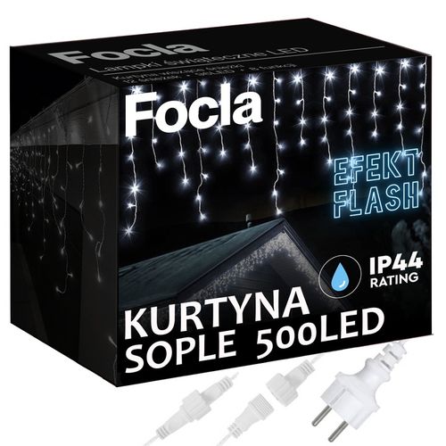 SOPLE 500LED LAMPKI ZEWNĘTRZNE IP44 ŚWIATŁO STAŁE + FLASH - BIAŁE ZIMNE na Arena.pl