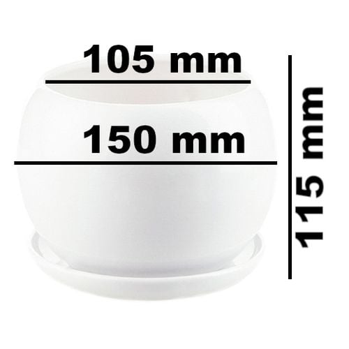 Doniczka Ceramiczna KULA 2 z podstawką jasnybrąz eco na Arena.pl