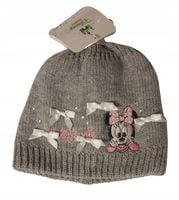 Czapka zimowa myszka MINNIE DISNEY dzianina 50 szara