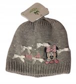 Czapka zimowa myszka MINNIE DISNEY dzianina 50 szara