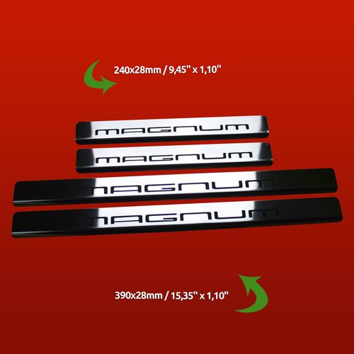 Listwa progowa PORSCHE CAYENNE 957 MAGNUM Stal nierdzewna 304 połysk na Arena.pl