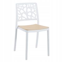 krzesło k34-fx białe (siedzisko natural)