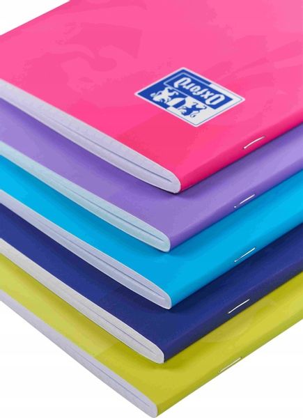 Zeszyt Oxford, zestaw 5 zeszytów w kratkę A5 60 kartek, nasycone kolory zdjęcie 2