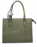 Erick Style - torebka shopper skóra ekologiczna zielony khaki D3659